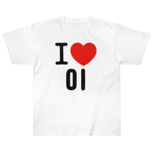 I LOVE 이-I LOVE 李・イ- ロゴ Heavyweight T-Shirt