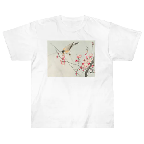 小原古邨　梅に鶯　Ohara Koson / Songbird on blossom branch Heavyweight T-Shirt