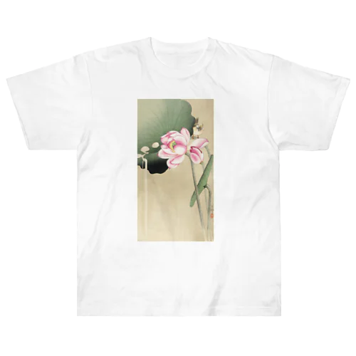 小原古邨　蓮と雀　Ohara Koson / Songbird and Lotus Heavyweight T-Shirt