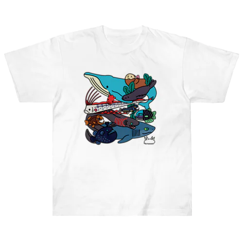 海の生き物たち Heavyweight T-Shirt