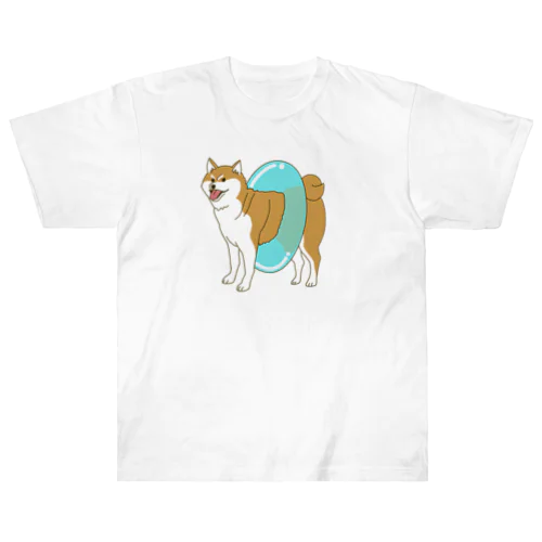 プールに行く気の柴犬 Heavyweight T-Shirt