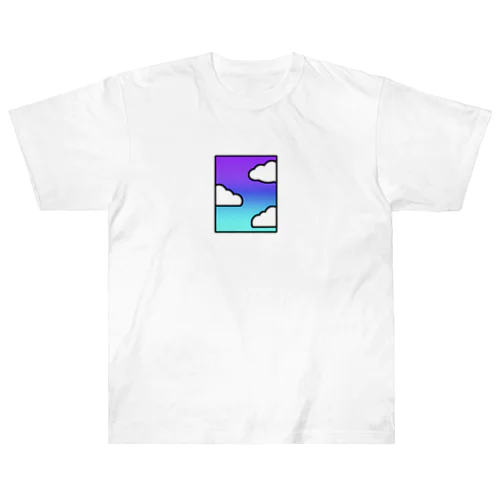 むらさきとあおいそらとしろいくも Heavyweight T-Shirt