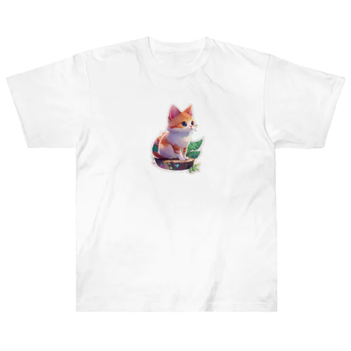 キュートな猫 Heavyweight T-Shirt