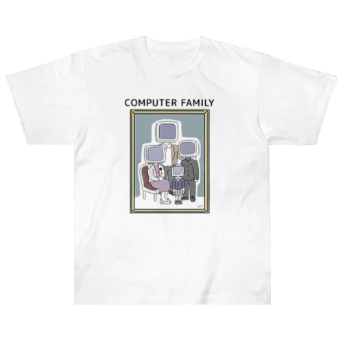 コンピューターファミリー Heavyweight T-Shirt