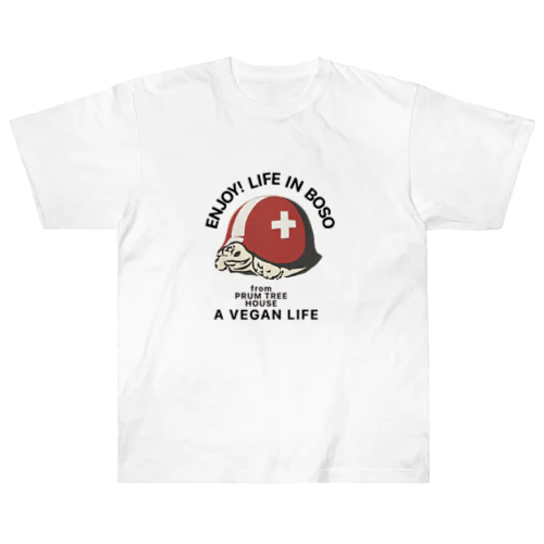 A VEGAN LIFE（ENJOY! LIFEリクガメ） ヘビーウェイトTシャツ