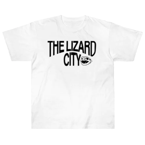 Lizard City Club Alternative Logo Black ヘビーウェイトTシャツ