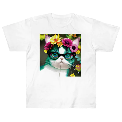 Connect Art 002 Cat ヘビーウェイトTシャツ