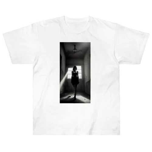 a woman in the shadows Heavyweight T-Shirt