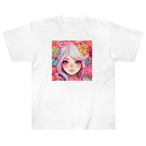 かわいい少女マンガ Heavyweight T-Shirt