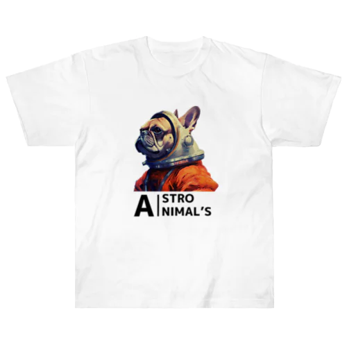 ASTRO ANIMAL'S french bulldog ヘビーウェイトTシャツ