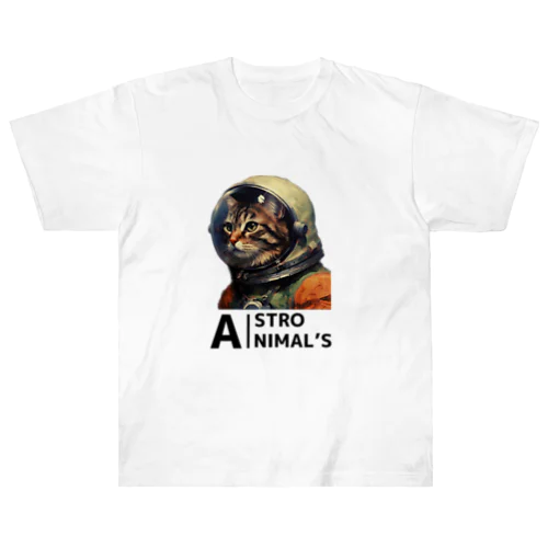 ASTRO ANIMAL'S cat ヘビーウェイトTシャツ