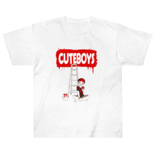 CUTEBOYS ペンキらくがき Heavyweight T-Shirt