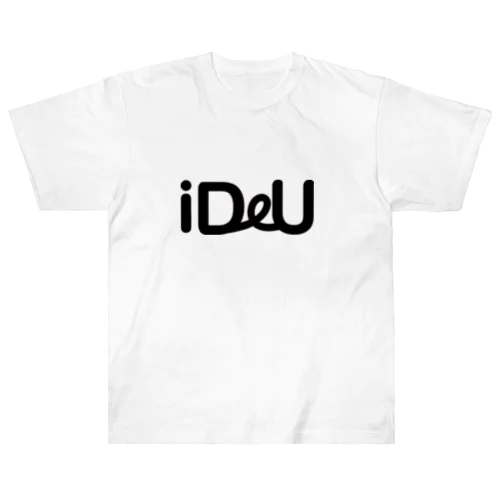 iDeU One-Point（テキスト黒） ヘビーウェイトTシャツ