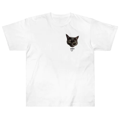 neko　face up nyan ヘビーウェイトTシャツ