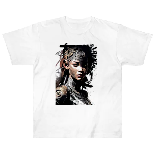 Cyber android girl   ZK2511 Heavyweight T-Shirt