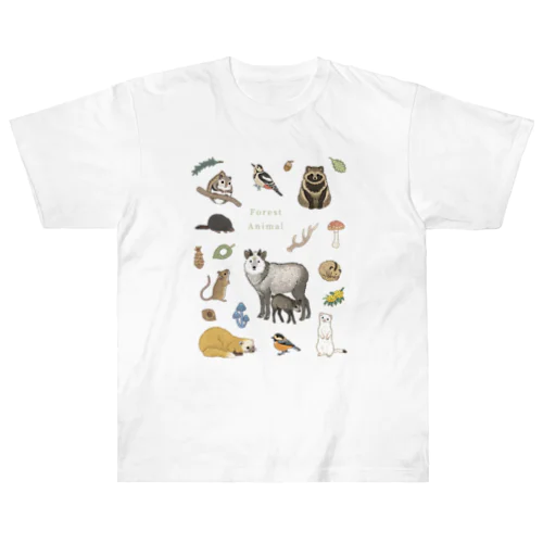 Forest Animal ヘビーウェイトTシャツ