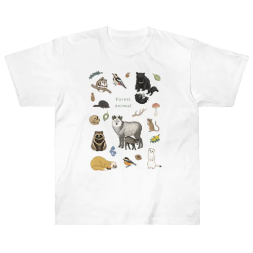 Forest Animal ヘビーウェイトTシャツ