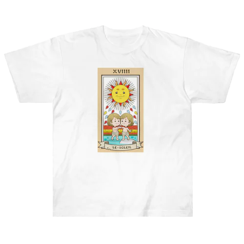 マルセイユ版　ちびキャラ太陽 Heavyweight T-Shirt