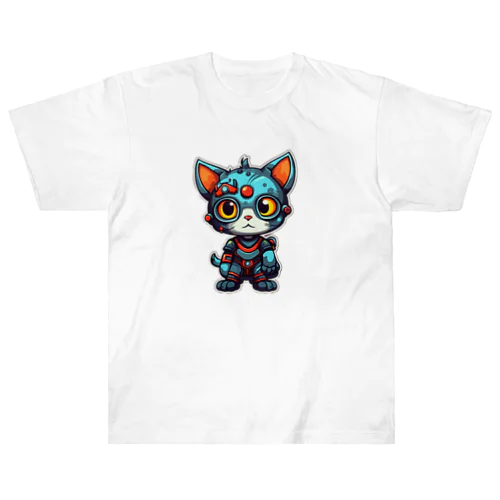 Cyber Blue Cat 《ブルーノ》 ヘビーウェイトTシャツ