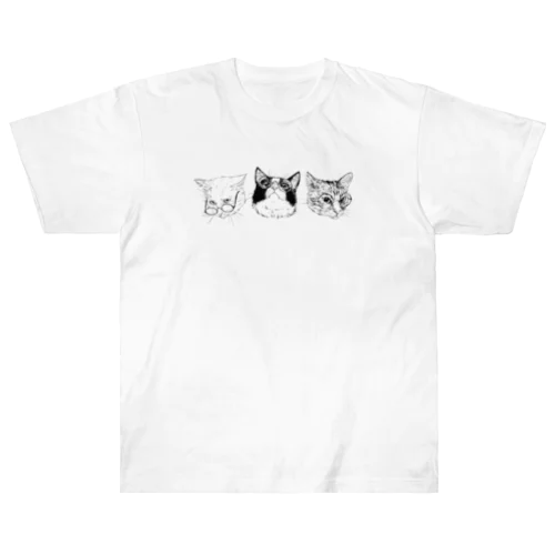 メガネかけてみた（猫） Heavyweight T-Shirt