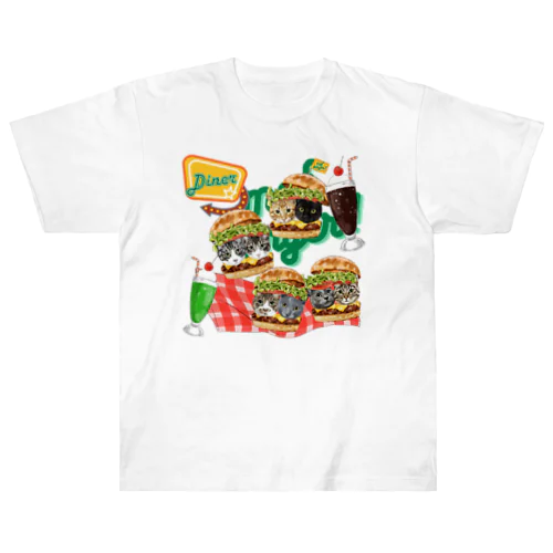 muchaguraainima hamburger ヘビーウェイトTシャツ