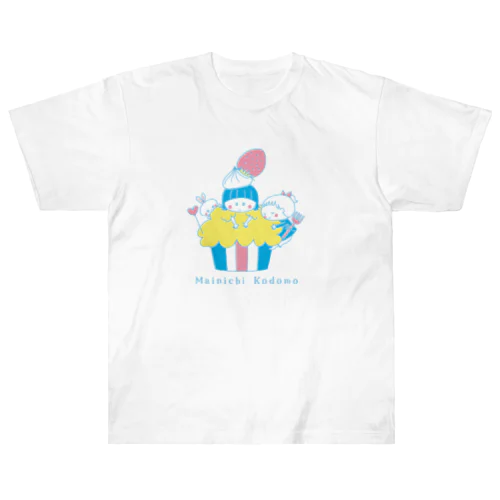 Mainichi kodomo cupcake Heavyweight T-Shirt