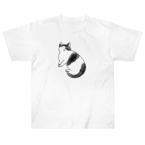 猫のタマ ヘビーウェイトTシャツ