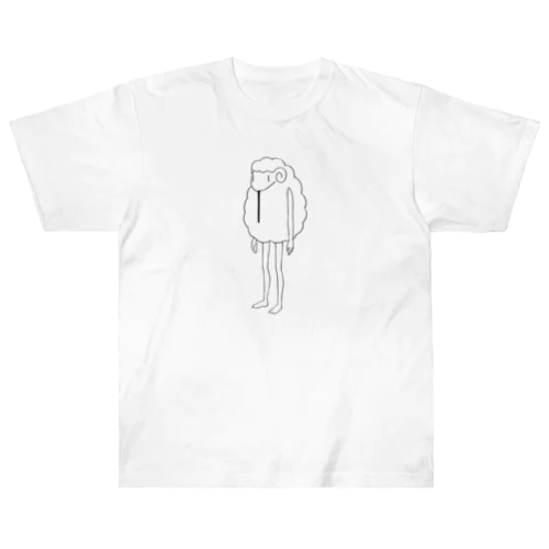 ワカメのようなものを吐くヒツジです Heavyweight T-Shirt