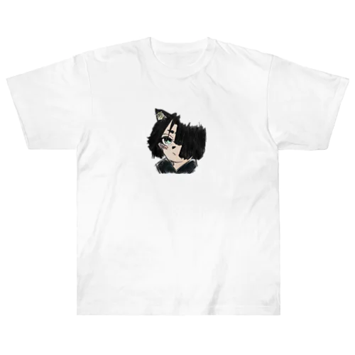 猫耳少女 Heavyweight T-Shirt
