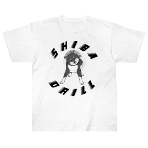 黒柴ドリル Heavyweight T-Shirt