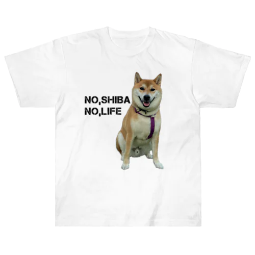 NO,SHIBA NO,LIFE 柴生くん Heavyweight T-Shirt