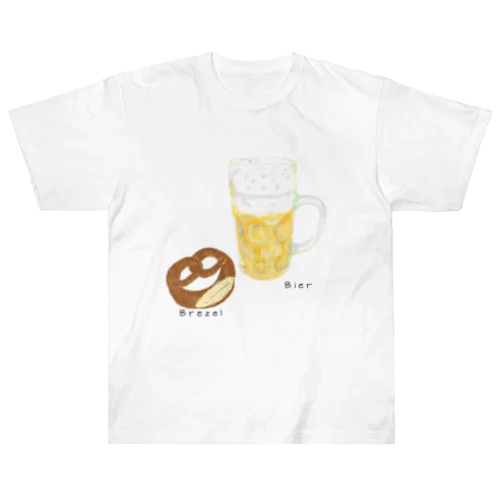 Brezel und Bier ／ブレッツェル＆ビール ヘビーウェイトTシャツ