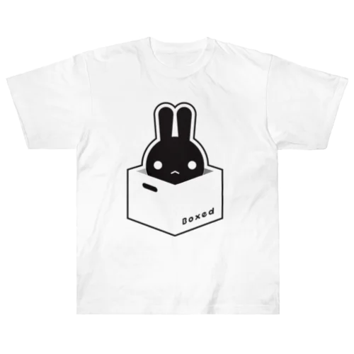 【Boxed * Rabbit】黒Ver ヘビーウェイトTシャツ