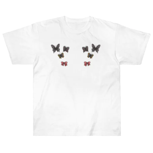 蝶々とリボン ヘビーウェイトTシャツ