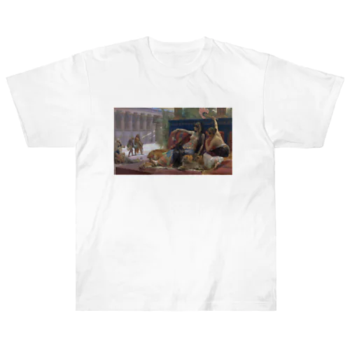 死刑囚に毒を試すクレオパトラ / Cleopatra Testing Poisons on Condemned Prisoners ヘビーウェイトTシャツ