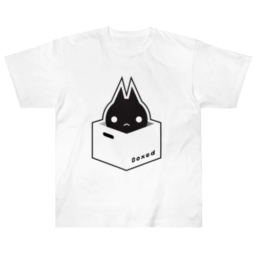 【Boxed * Cat】黒Ver ヘビーウェイトTシャツ