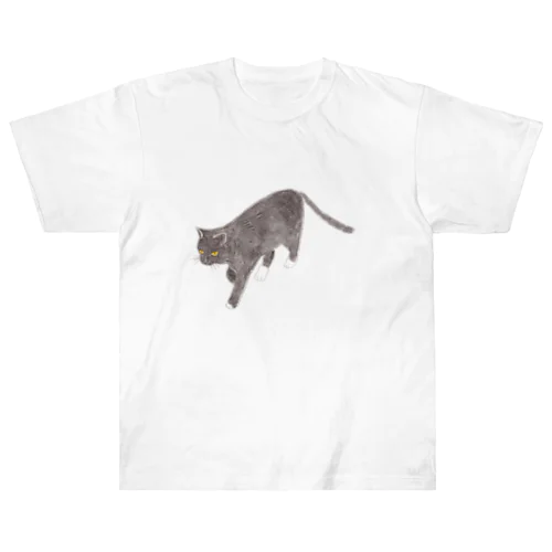 ある日の黒猫ちゃん Heavyweight T-Shirt