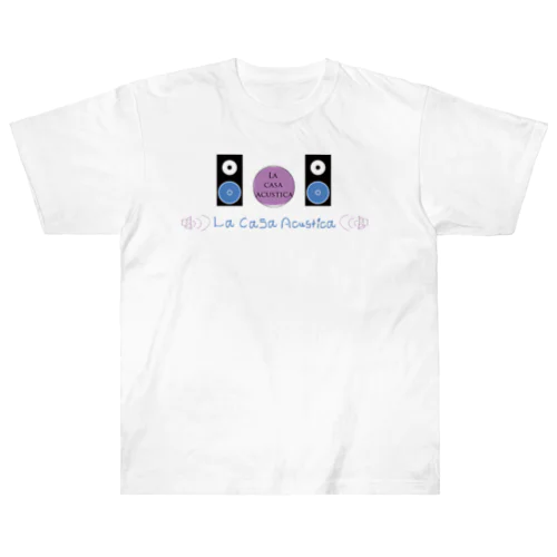 手書きロゴA　スピーカー（青紫） ヘビーウェイトTシャツ