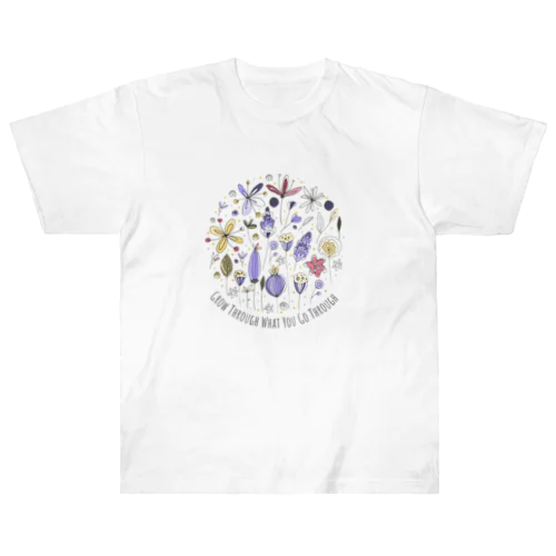 Grow Through 花柄 Heavyweight T-Shirt