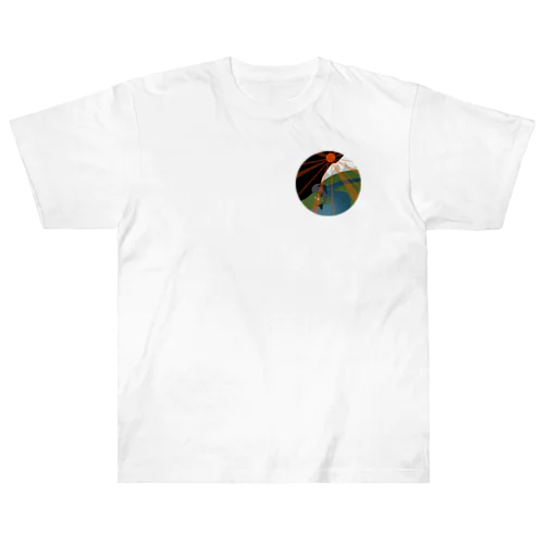 山と水と魚 Heavyweight T-Shirt