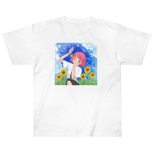 夏のサブカル女子 Heavyweight T-Shirt