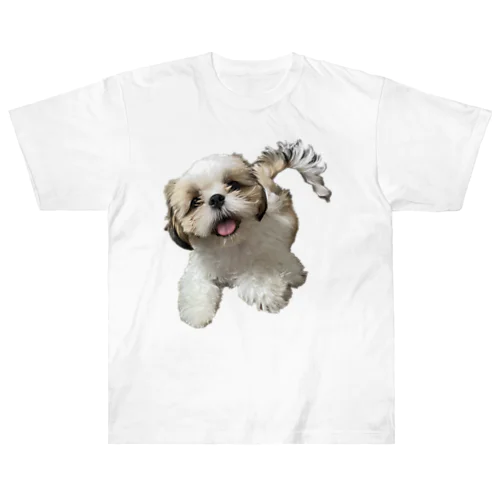 狐月(こつき)の愛犬茶々丸 Heavyweight T-Shirt