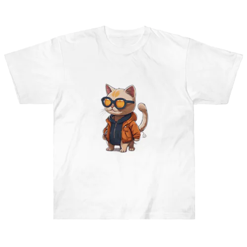 可愛い猫ちゃん ヘビーウェイトTシャツ