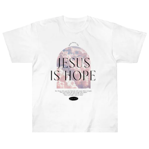 Isaiah 40:31（PINK) ヘビーウェイトTシャツ