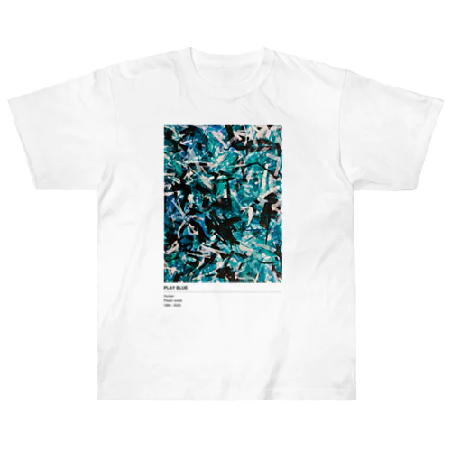 PLAY BLUE inspired by Plastic waste ヘビーウェイトTシャツ