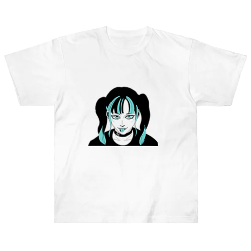 stick out your tongue:blue Heavyweight T-Shirt