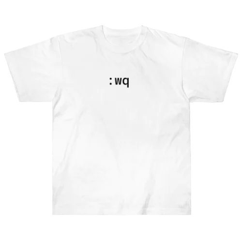 vim :wq 保存して終了 Heavyweight T-Shirt