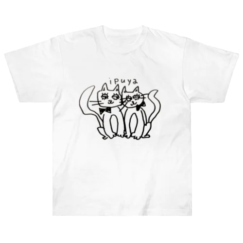 キュートな ねこちゃん Heavyweight T-Shirt