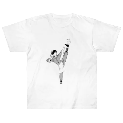 チャイナガールとねこ（キック） Heavyweight T-Shirt