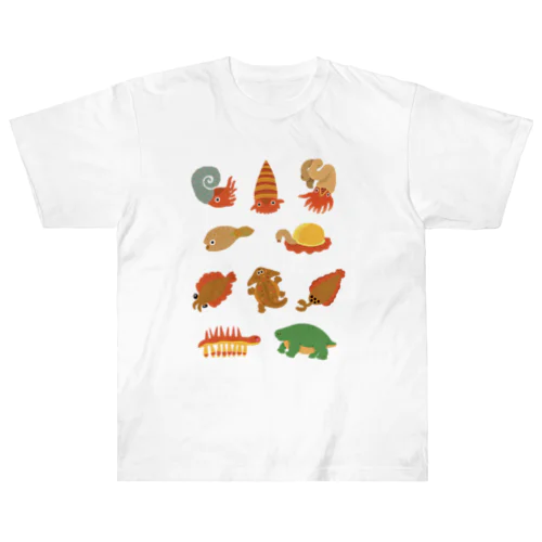 古生物柄 ヘビーウェイトTシャツ